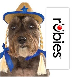 Rubie's Cowgirl Hat with Pigtails for Pets